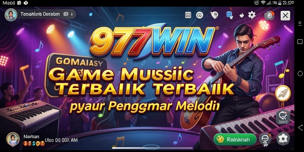 Tampilan gameplay seru dalam aplikasi 9777WIN untuk penggemar musik.