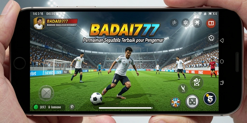 Tampilan gameplay menarik dari BADAI777 dengan aksi sepak bola yang cepat.