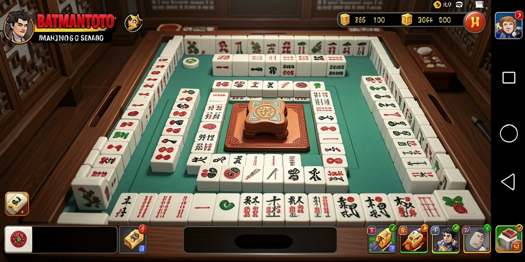 Tampilan gameplay Mahjong yang menarik di BATMANTOTO.