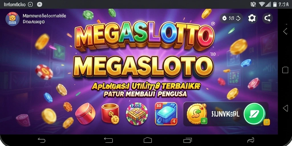 Tampilan utama MEGASLOTO dengan fitur utility yang menarik.