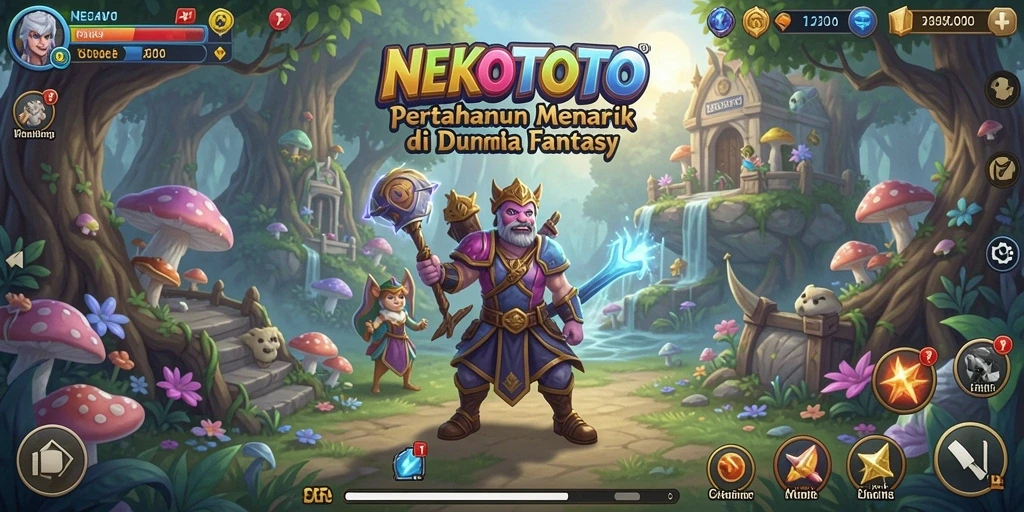 Gambaran gameplay NEKOTOTO yang penuh aksi di peta pertahanan.